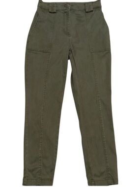 Maison D’Amélie Olive Stretch Hi Rise Cargo Jeans Boho Baddie Streetwear